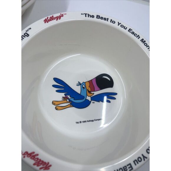 Kellogg's 1995 Cereal Bowls Set of 4. Tony The Tiger, Toucan Sam,  Rice Krispie - Picture 14 of 16